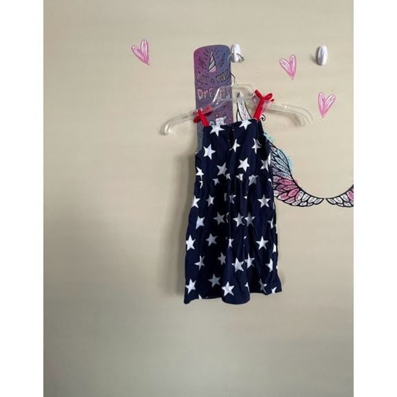 Girl's  Just One You Carter's Red, White and Blue Star Dress - Picture 2 of 5